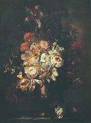 Abraham Brueghel Bouquet de fleurs dans un vase en bronze oil on canvas